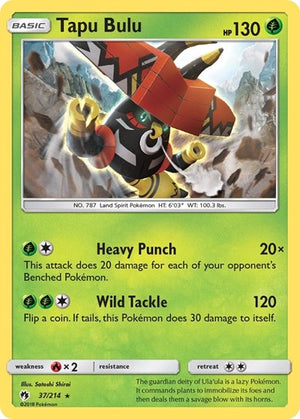 Pokemon TCG - SM - Lost Thunder - Tapu Bulu - 37/214 - Holofoil