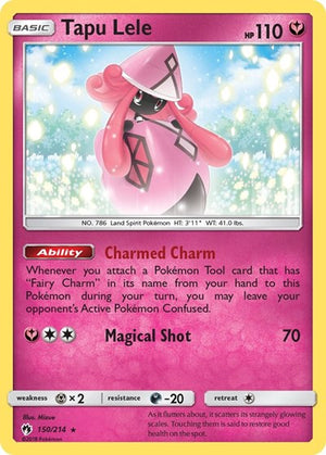 Pokemon TCG - SM - Lost Thunder - Tapu Lele - 150/214 - Reverse Holofoil