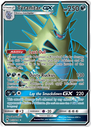 Pokemon TCG - SM - Lost Thunder - Tyranitar GX - 203/214 - Holofoil