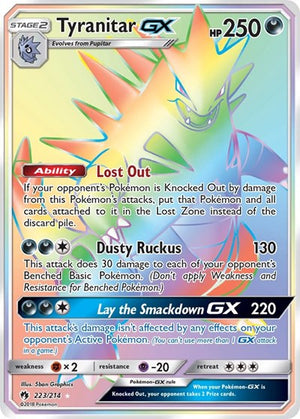 Pokemon TCG - SM - Lost Thunder - Tyranitar GX - 223/214 - Holofoil