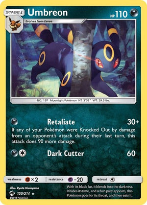 Pokemon TCG - SM - Lost Thunder - Umbreon - 120/214 - Reverse Holofoil