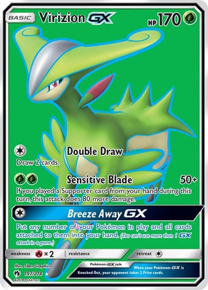 Pokemon TCG - SM - Lost Thunder - Virizion GX - 197/214 - Holofoil