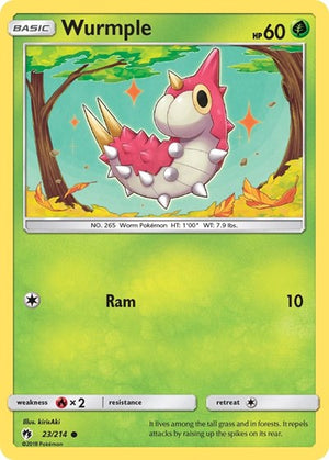 Pokemon TCG - SM - Lost Thunder - Wurmple - 23/214 - Reverse Holofoil