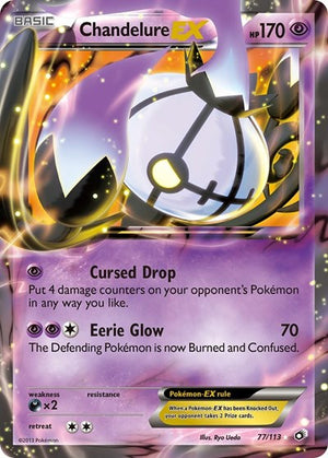 Pokemon TCG - Legendary Treasures - Chandelure EX - 77/113 - Holofoil