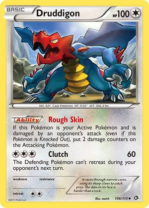 Pokemon TCG - Legendary Treasures - Druddigon - 106/113 - Reverse Holofoil