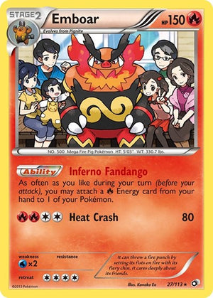 Pokemon TCG - Legendary Treasures - Emboar - 27/113 - Reverse Holofoil
