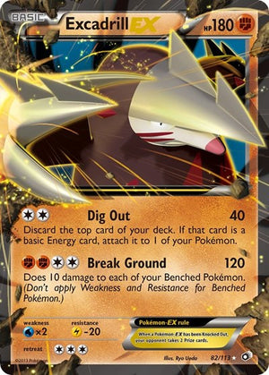 Pokemon TCG - Legendary Treasures - Excadrill EX - 82/113 - Holofoil