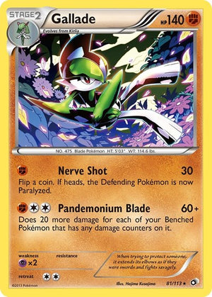 Pokemon TCG - Legendary Treasures - Gallade - 81/113 - Reverse Holofoil