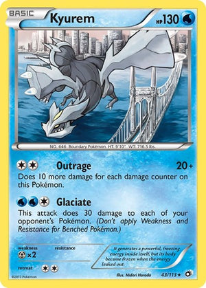 Pokemon TCG - Legendary Treasures - Kyurem - 43/113 - Holofoil