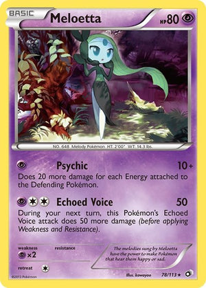 Pokemon TCG - Legendary Treasures - Meloetta - 78/113 - Holofoil