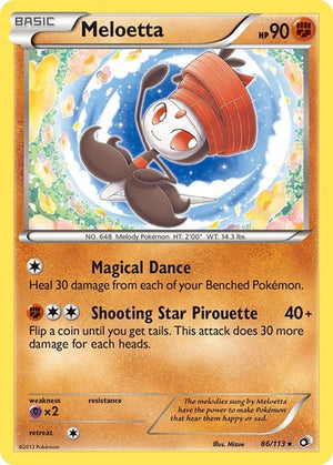 Pokemon TCG - Legendary Treasures - Meloetta - 86/113 - Reverse Holofoil