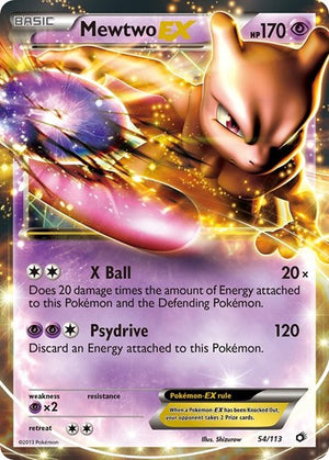 Pokemon TCG - Legendary Treasures - Mewtwo EX - 54/113 - Holofoil