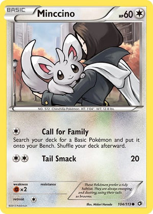 Pokemon TCG - Legendary Treasures - Minccino - 104/113 - Reverse Holofoil