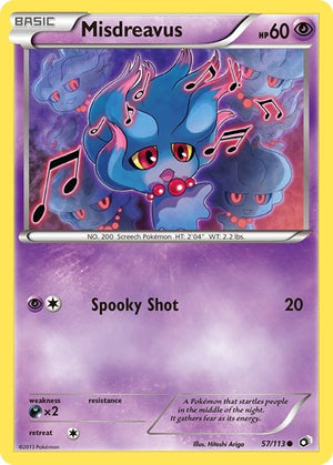 Pokemon TCG - Legendary Treasures - Misdreavus - 57/113 - Reverse Holofoil