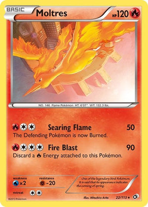 Pokemon TCG - Legendary Treasures - Moltres - 22/113 - Reverse Holofoil
