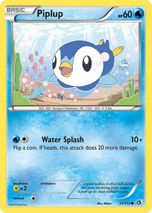 Pokemon TCG - Legendary Treasures - Piplup - 33/113 - Reverse Holofoil