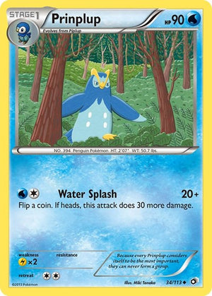 Pokemon TCG - Legendary Treasures - Prinplup - 34/113 - Reverse Holofoil