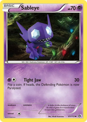 Pokemon TCG - Legendary Treasures - Sableye - 61/113 - Reverse Holofoil