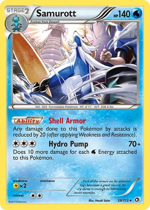Pokemon TCG - Legendary Treasures - Samurott - 39/113 - Holofoil