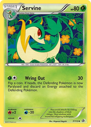 Pokemon TCG - Legendary Treasures - Servine - 7/113 - Reverse Holofoil