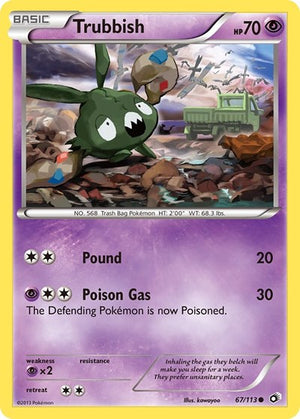 Pokemon TCG - Legendary Treasures - Trubbish - 67/113 - Reverse Holofoil
