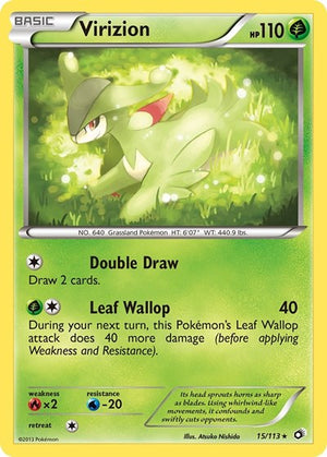Pokemon TCG - Legendary Treasures - Virizion - 15/113 - Holofoil