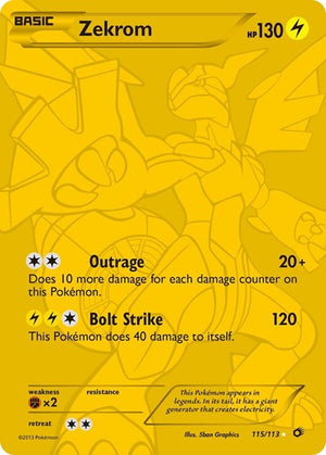 Pokemon TCG - Legendary Treasures - Zekrom - 115/113 - Holofoil