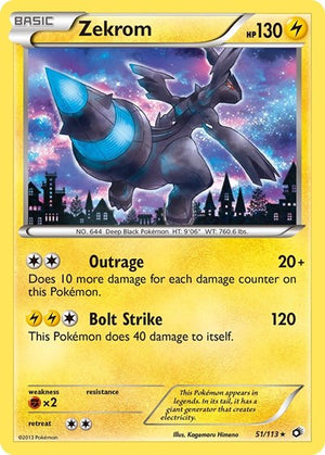 Pokemon TCG - Legendary Treasures - Zekrom - 51/113 - Reverse Holofoil