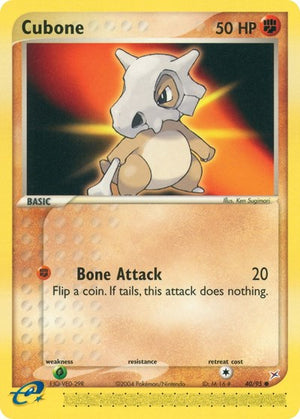 Pokemon TCG - EX Team Magma vs Team Aqua - Cubone - 40/95 - Reverse Holofoil