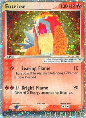 Pokemon TCG - EX Team Magma vs Team Aqua - Entei ex - 91/95 - Holofoil