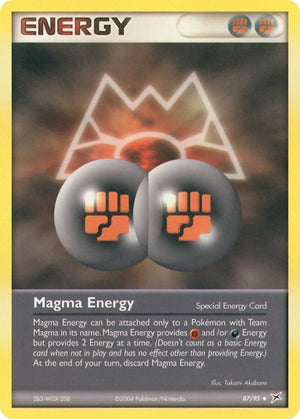 Pokemon TCG - EX Team Magma vs Team Aqua - Magma Energy - 87/95 - Reverse Holofoil
