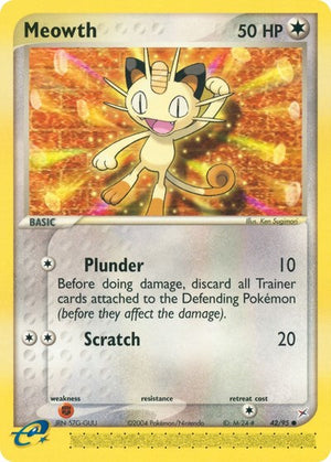 Pokemon TCG - EX Team Magma vs Team Aqua - Meowth - 42/95 - Reverse Holofoil