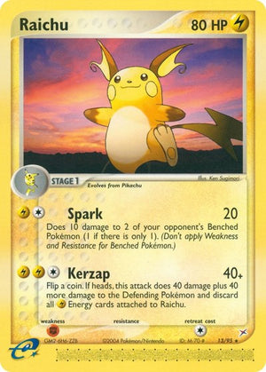Pokemon TCG - EX Team Magma vs Team Aqua - Raichu - 13/95