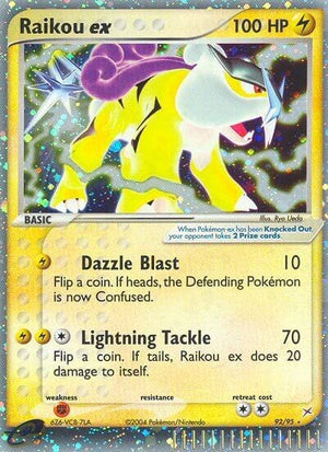 Pokemon TCG - EX Team Magma vs Team Aqua - Raikou ex - 92/95 - Holofoil