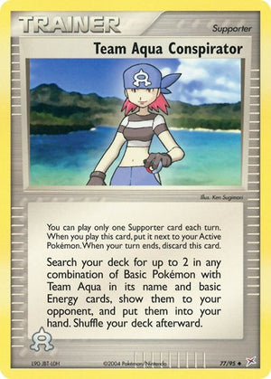 Pokemon TCG - EX Team Magma vs Team Aqua - Team Aqua Conspirator - 77/95 - Reverse Holofoil