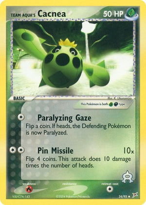 Pokemon TCG - EX Team Magma vs Team Aqua - Team Aqua's Cacnea - 24/95