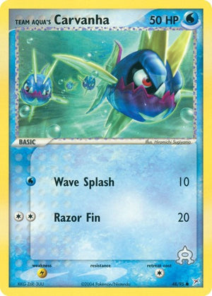 Pokemon TCG - EX Team Magma vs Team Aqua - Team Aqua's Carvanha - 48/95 - Reverse Holofoil