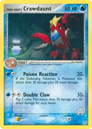 Pokemon TCG - EX Team Magma vs Team Aqua - Team Aqua's Crawdaunt - 14/95 - Reverse Holofoil
