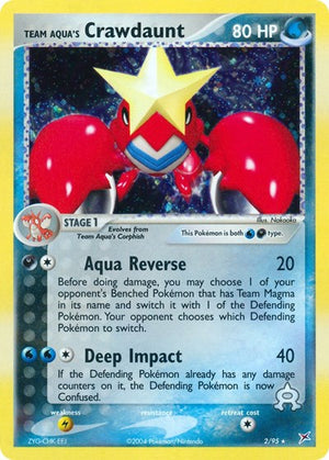 Pokemon TCG - EX Team Magma vs Team Aqua - Team Aqua's Crawdaunt - 2/95 - Holofoil