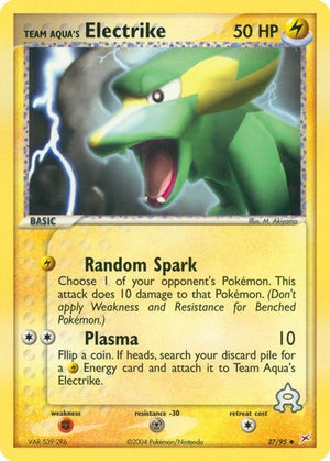 Pokemon TCG - EX Team Magma vs Team Aqua - Team Aqua's Electrike - 27/95 - Reverse Holofoil