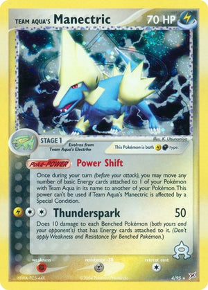 Pokemon TCG - EX Team Magma vs Team Aqua - Team Aqua's Manectric - 4/95 - Reverse Holofoil