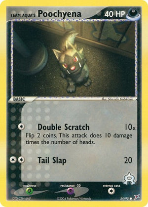 Pokemon TCG - EX Team Magma vs Team Aqua - Team Aqua's Poochyena - 54/95 - Reverse Holofoil