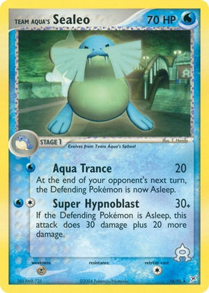 Pokemon TCG - EX Team Magma vs Team Aqua - Team Aqua's Sealeo - 16/95 - Reverse Holofoil