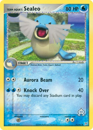 Pokemon TCG - EX Team Magma vs Team Aqua - Team Aqua's Sealeo - 31/95 - Reverse Holofoil