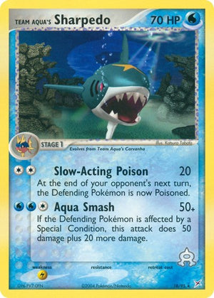 Pokemon TCG - EX Team Magma vs Team Aqua - Team Aqua's Sharpedo - 18/95 - Reverse Holofoil