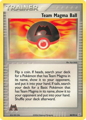 Pokemon TCG - EX Team Magma vs Team Aqua - Team Magma Ball - 80/95 - Reverse Holofoil