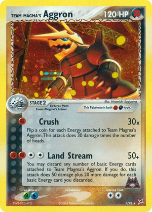 Pokemon TCG - EX Team Magma vs Team Aqua - Team Magma's Aggron - 7/95 - Holofoil