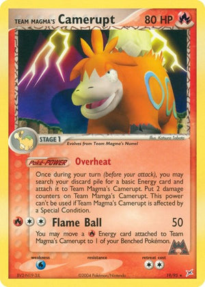 Pokemon TCG - EX Team Magma vs Team Aqua - Team Magma's Camerupt - 19/95 - Reverse Holofoil