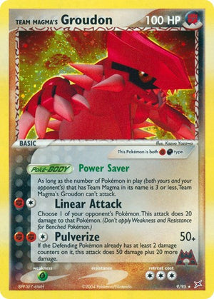 Pokemon TCG - EX Team Magma vs Team Aqua - Team Magma's Groudon - 9/95 - Holofoil