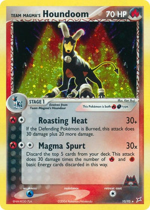 Pokemon TCG - EX Team Magma vs Team Aqua - Team Magma's Houndoom - 10/95 - Reverse Holofoil